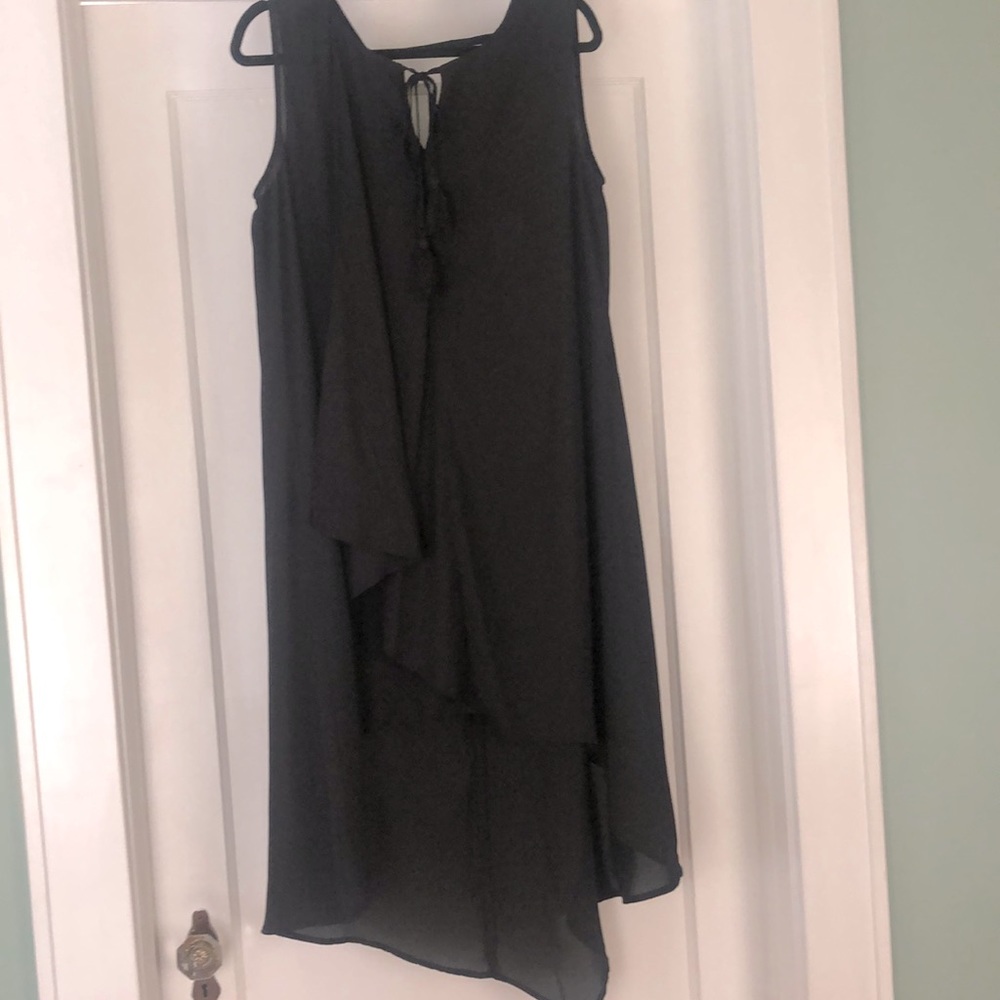 Cupid Black Bathing Suit Cover Up Hi Lo Hem